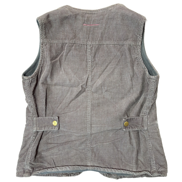 Free People Women’s XSmall Gray Corduroy Cargo Utility Multi Pocket Outdoor Vest - Picture 5 of 10